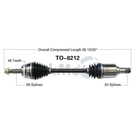 SURTRACK AXLE Cv Axle Shaft, To-8212 TO-8212